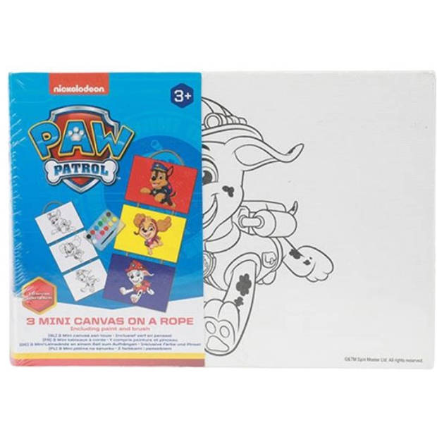 Toi-Toys schilderset Paw Patrol junior canvas wit 2-delig