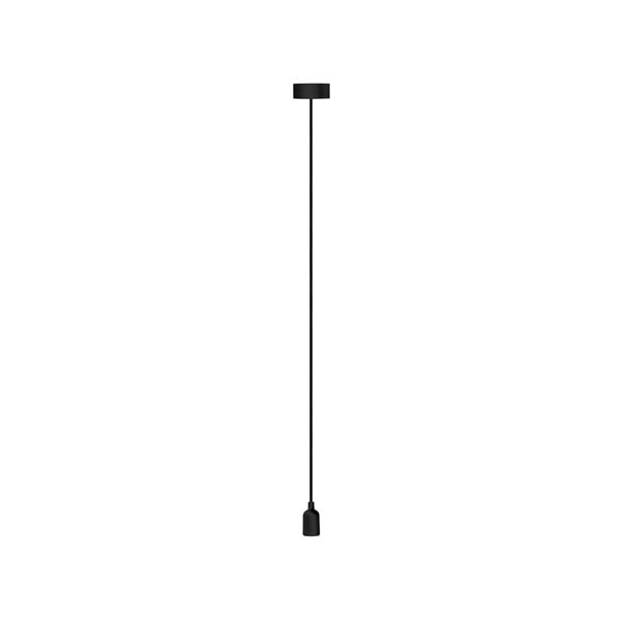 Velleman hanglamp 100 cm E27 siliconen/textiel zwart