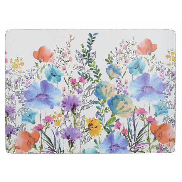 Creative Tops placemats Meadow Floral 40 x 29 cm kurk 4 stuks