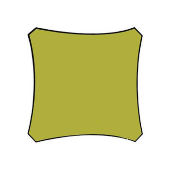 Velleman Schaduwdoek vierkant 3,6x3,6m Lichtgroen metset