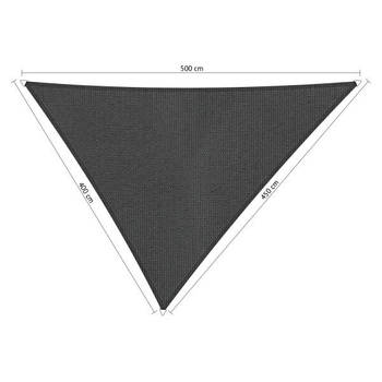 Shadow Comfort driehoek 4x4,5x5m DuoColor Carbon Grey metset