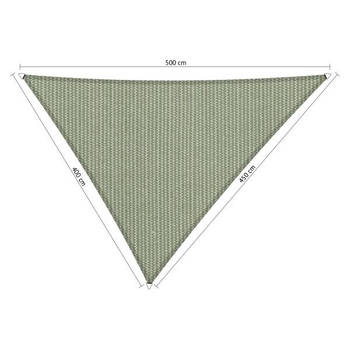 Shadow Comfort driehoek 4x4,5x5m Green met Bevestigingsset