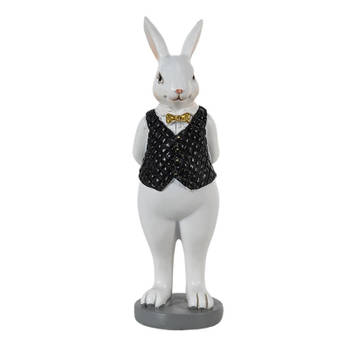 Clayre & Eef Zwarte Decoratie konijn 5*5*15 cm 6PR3587