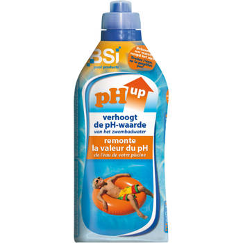 BSi zwembadreinigingsmiddel pH up 1 liter blauw/oranje