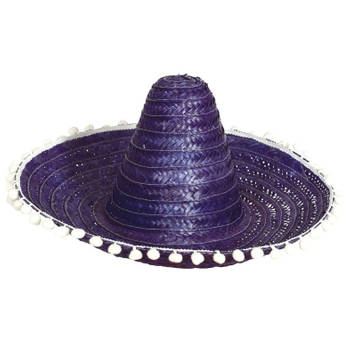 Fiestas Guirca sombrero 60 cm stro blauw