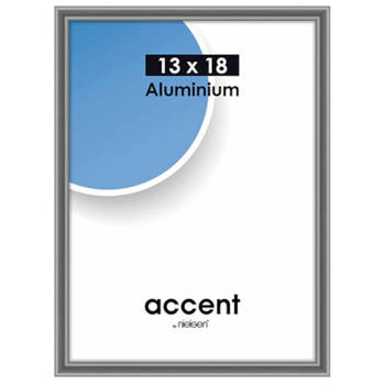 Nielsen fotolijst Accent 13 x 18 cm aluminium grijs