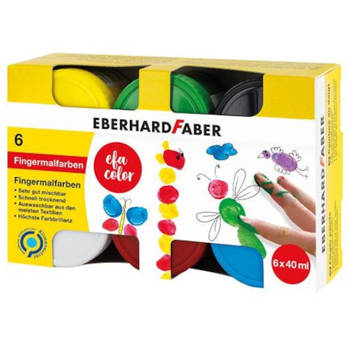 Eberhard Faber vingerverf Efa Color junior 40 ml 6 stuks