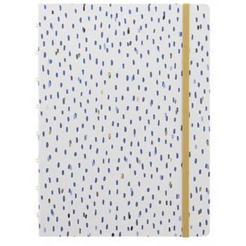 Filofax notitieboek Ruled Rain A5 gelinieerd papier wit/blauw