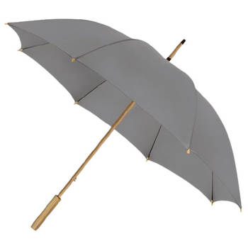 Impliva paraplu ECO 102 cm bamboe/polyester grijs