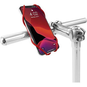 Bone Sport telefoonhouder Tie 3 fiets 22-45 mm siliconen rood