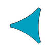 Velleman Schaduwdoek driehoek 3,6x3,6x3,6m Hemelsblauw metset