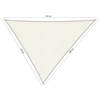 Shadow Comfort driehoek 4,5x5x5,5m Arctic White