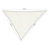 Shadow Comfort driehoek 4x4,5x5m Arctic White met bevestigingsset