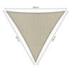 Shadow Comfort driehoek 2x2x2m Sahara Sand met Bevestigingsset