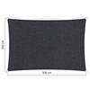 Shadow Comfort rechthoek 2x3m Carbon Black met Bevestigingsset