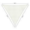 Shadow Comfort driehoek 6x6x6m Mineral White met set