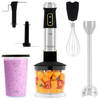 JAP Appliances ForceBlend F2 5in1 Staafmixer set met hakmolen (1500W) - Voor ijscrushen, soep, smoothies en babyvoeding