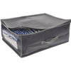 Storage Solutions Dekbed/kussen opberghoes - grijs - met venster - 50 x 38 x 20 cm - Opberghoezen