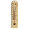 Binnen/buiten thermometer hout 20 x 5 cm - Buitenthermometers