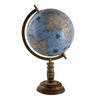 Clayre & Eef Blauwe Wereldbol/globe 22*22*37 cm 64930