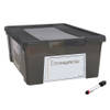 Gerimport opslagbox 39 x 28 x 15 cm 11 liter transparant/zwart