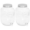 vidaXL Drankdispensers 2 st 8050 ml glas