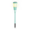 Solar tuinfakkel/tuinlamp turquoise op zonne-energie 61 cm - Fakkels