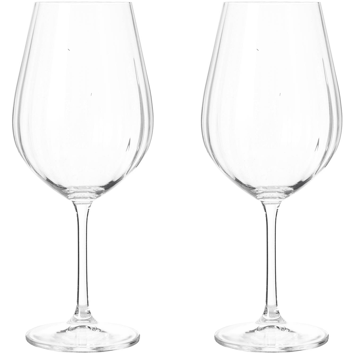 Altijd Echt niet Bediende 2x Rode wijn glazen 69 cl/690 ml van kristalglas - Wijnglazen | Blokker
