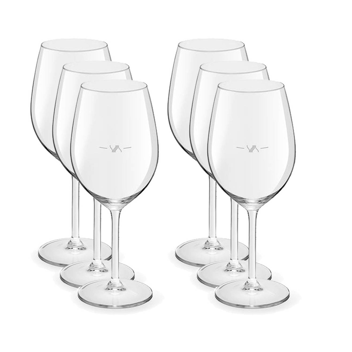 6x Luxe witte wijn glazen 320 ml Esprit - Wijnglazen