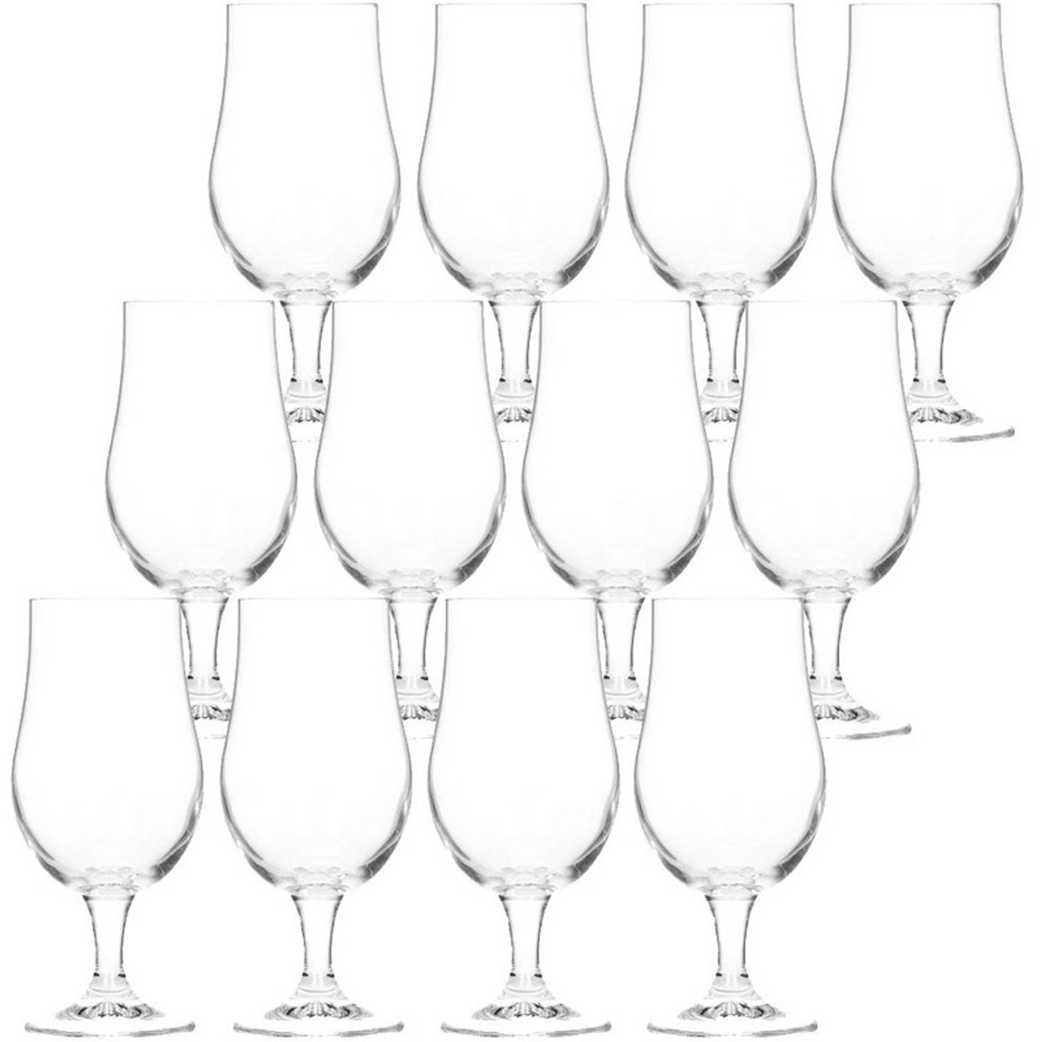 12x Glazen Voor Speciaalbier 370 Ml Bierglazen