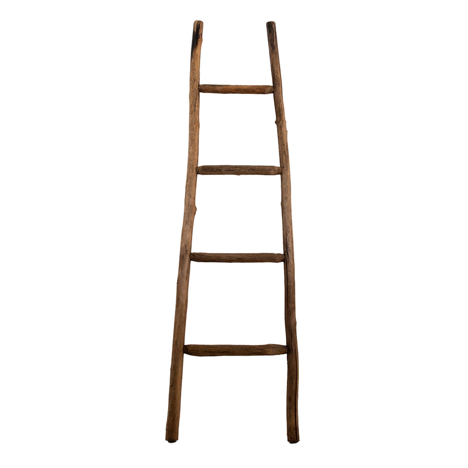 Clayre & Eef Handdoekhouder Ladder 43*3*155 Cm Bruin Hout