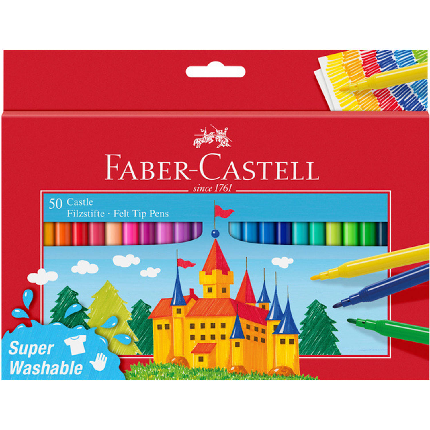 Faber Castell viltstiften Super Washable junior 50 stuks
