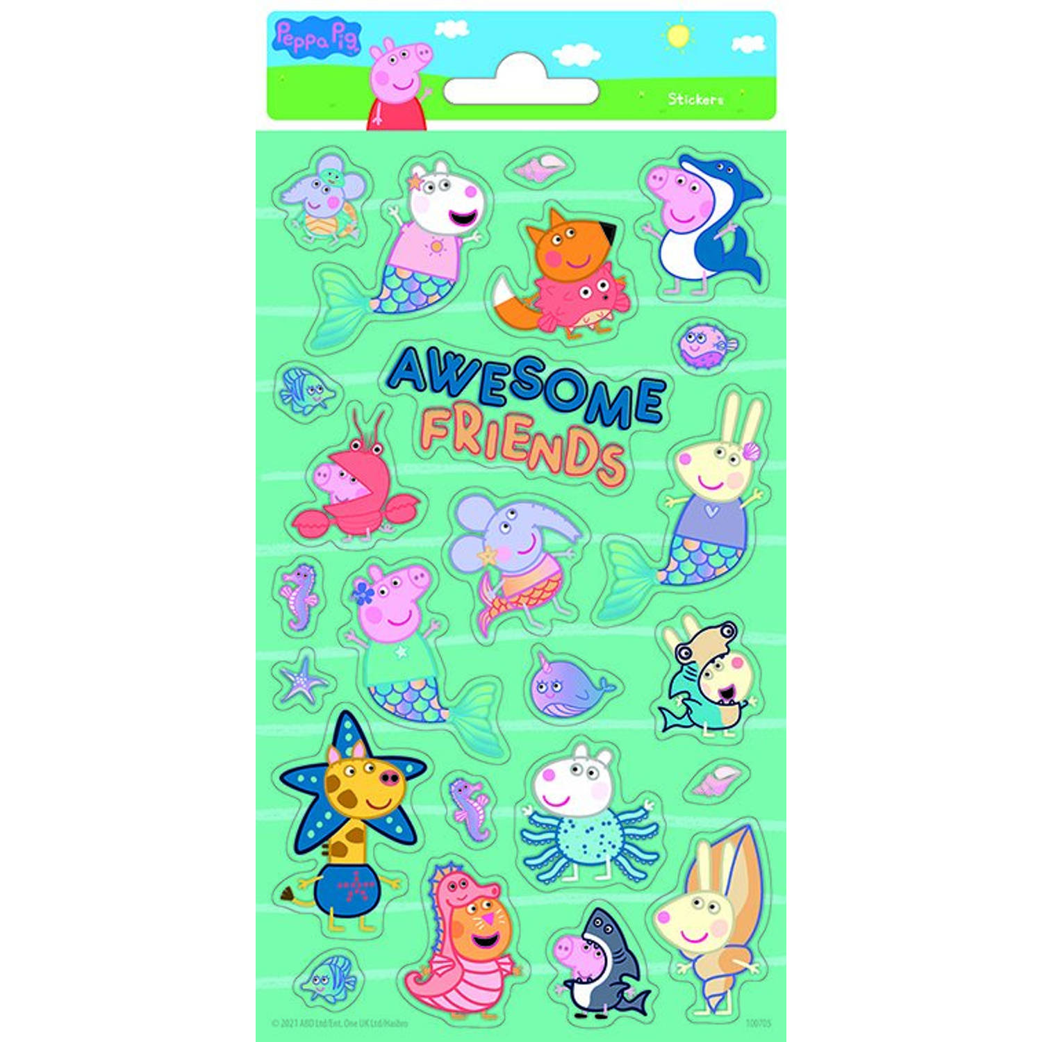 Peppa Pig Stickervel Junior 102 X 200 Mm 24-delig