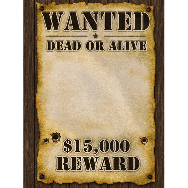 Most Wanted reward poster - Feestposters