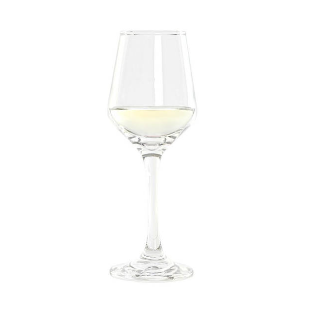 6x Stuks witte wijn glazen 320 ml van glas - Wijnglazen