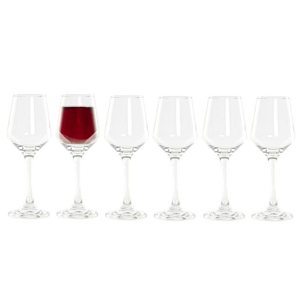 6x Stuks witte wijn glazen 250 ml van glas - Wijnglazen