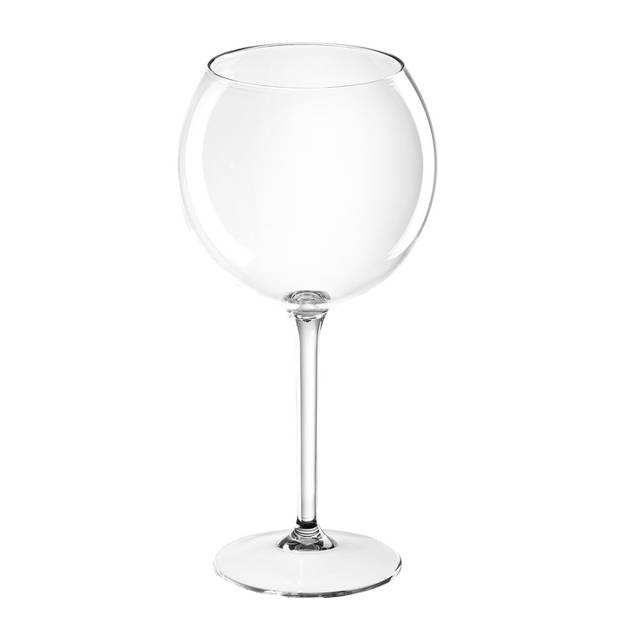 1x Rode wijn/gin tonic ballon glazen 650 ml van onbreekbaar transparant kunststof - Wijnglazen