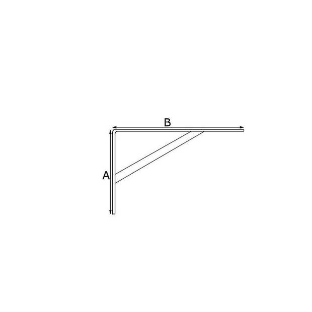 1x stuks planksteunen / schapdragers / plankdragers met schoor staal zwart 29,5 x 20,5 cm - Plankdragers