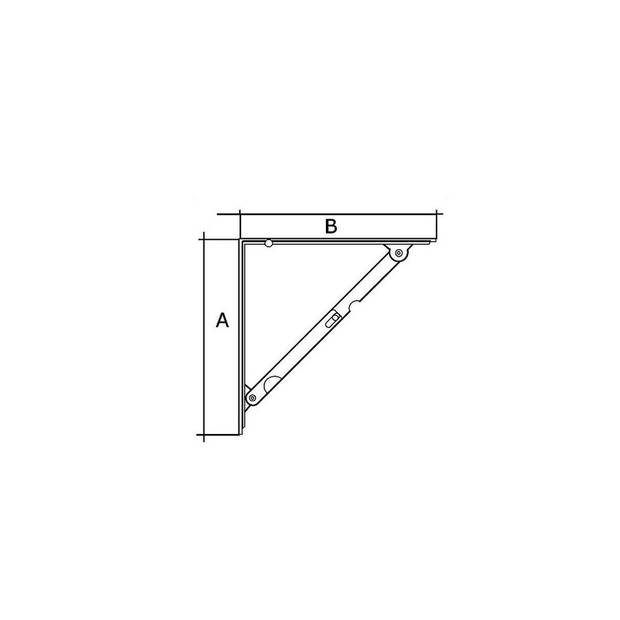 4x stuks planksteun / vouwdrager / wandsteunen inklapbaar staal wit 30 x 30 cm - Plankdragers