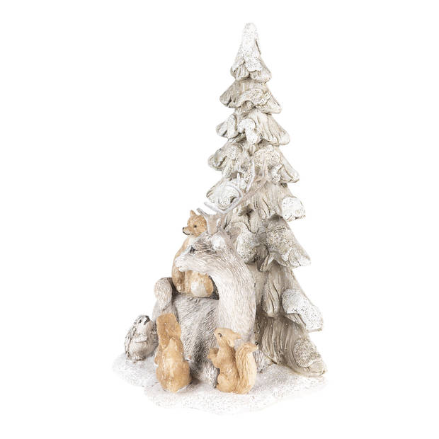Clayre & Eef Multi Decoratie dieren bij kerstboom 14*11*20 cm 6PR4649