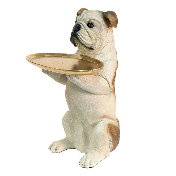 Clayre & Eef Witte Decoratie hond 37*29*48 cm 6PR3632