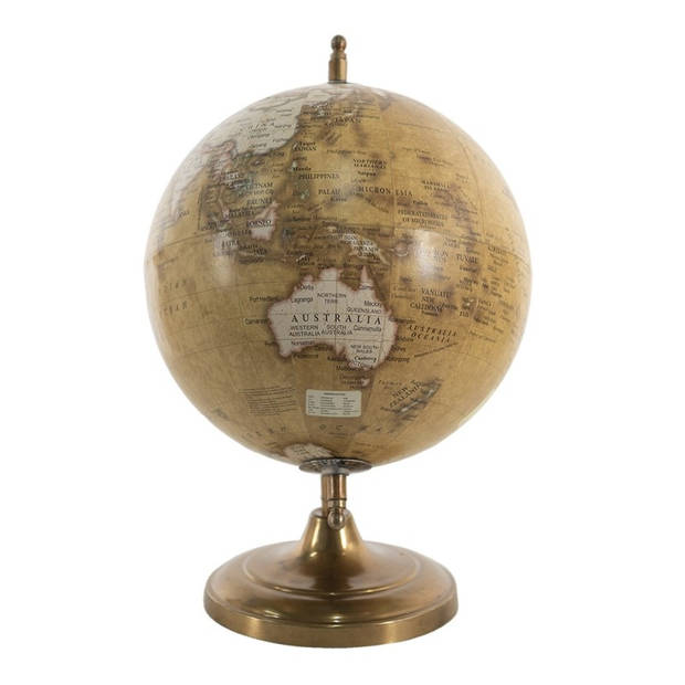 Clayre & Eef Gele Wereldbol/globe 22*22*33 cm 64905