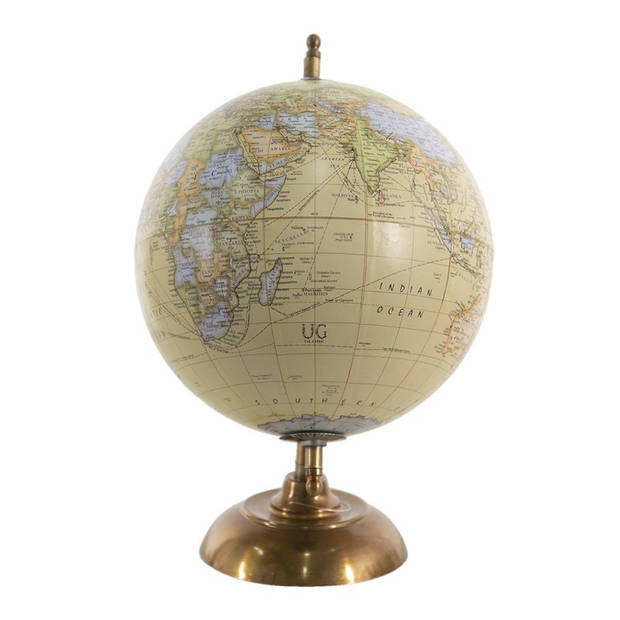 Clayre & Eef Gele Wereldbol/globe 22*22*33 cm 64909