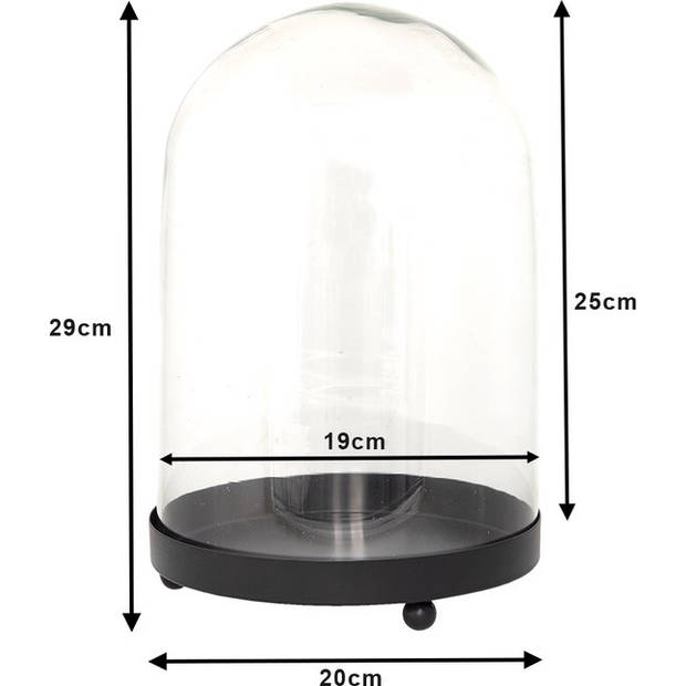 Clayre & Eef Transparente Stolp Ø 19*27 cm 6GL3533