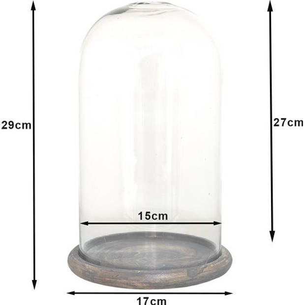 Clayre & Eef Transparente Stolp Ø 17*29 cm 6GL3536