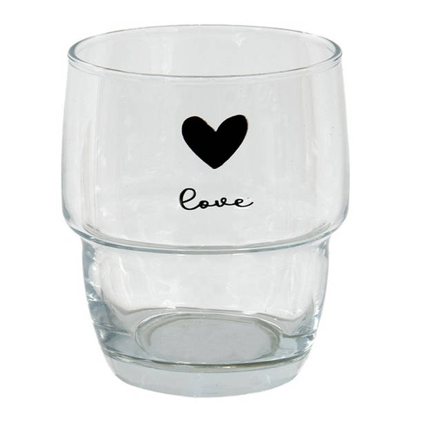 Clayre & Eef Transparente Drinkglas Ø 8*9 cm / 200 ml 6GL3712