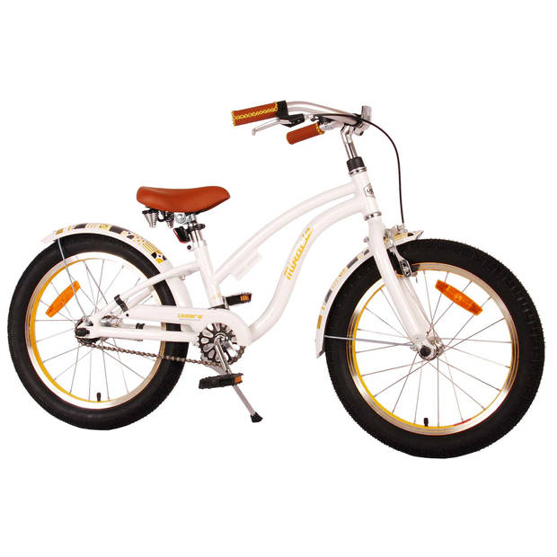 Volare Miracle Cruiser Kinderfiets - Meisjes - 18 inch - Wit - Prime Collection