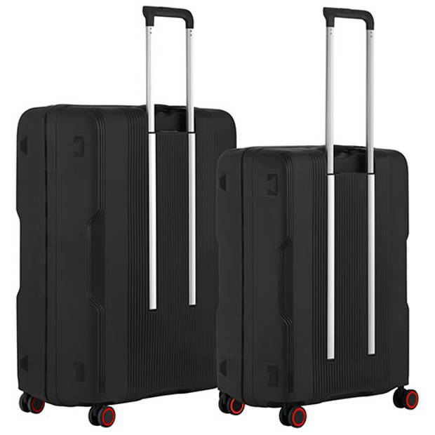 CarryOn Protector Luxe Kofferset - TSA Trolleyset M+L formaat - Kliksloten - Zwart