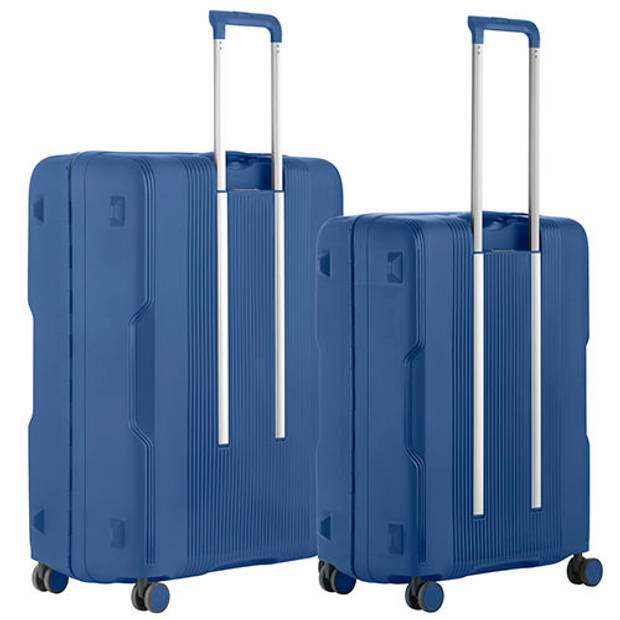 CarryOn Protector Luxe Kofferset - TSA Trolleyset M+L formaat - Kliksloten - Blauw