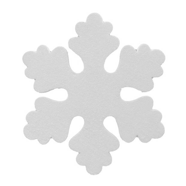 1x Witte decoratie sneeuwvlok van foam 25 cm - Hangdecoratie